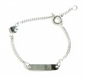 Baby armbandje zilver met naamplaatje en zilveren hartje 