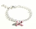 Armbandje met roze strikje 