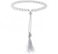 zoetwaterparels / 925 sterling zilver / nylon