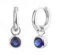 925 sterling zilver / synth. blauw saffier