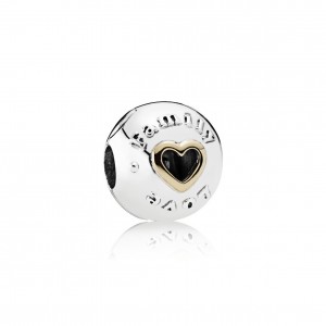 925 sterling zilver / 14 krt goud / emaille