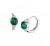 925 sterling zilver / synth. smaragd / zirkonia