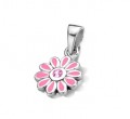 925 sterling zilver, gerhodineerd / emaille / zirkonia