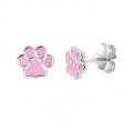 925 sterling zilver, gerhodineerd / roze emaille