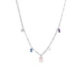 925 sterling zilver / zoetwaterparel / kleurstenen