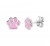 925 sterling zilver, gerhodineerd / roze emaille