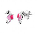925 sterling zilver / roze emaille
