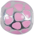 925 sterling zilver / roze emaille