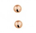 Gouden oorbellen Bolletjes rosegoud 5 mm