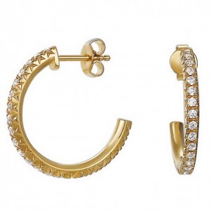 925 sterling zilver, verguld, met zirkonia