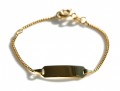 Baby armbandje goud met naamplaatje gourmet 