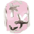 925 sterling zilver / roze emaille