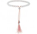 zoetwaterparels / 925 sterling zilver / nylon