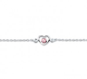 925 sterling zilver / roze zirkonia
