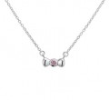 925 sterling zilver / roze zirkonia