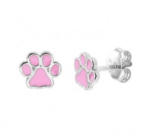 925 sterling zilver, gerhodineerd / roze emaille