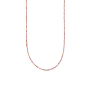 roze toermalijn / 925 sterling zilver, goldplated