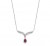 925 sterling zilver / robijn / zirkonia